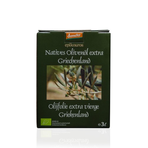 Epikouros oliwa extra virgin Kalamata 3L bag-in-box BIO Demeter