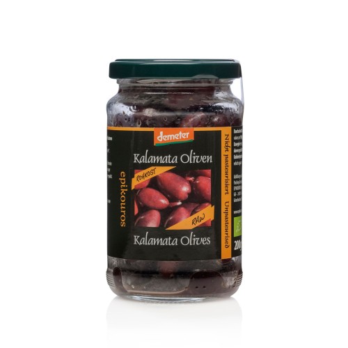 Epikouros  oliwki Kalamata niedrylowane 200g BIO Demeter