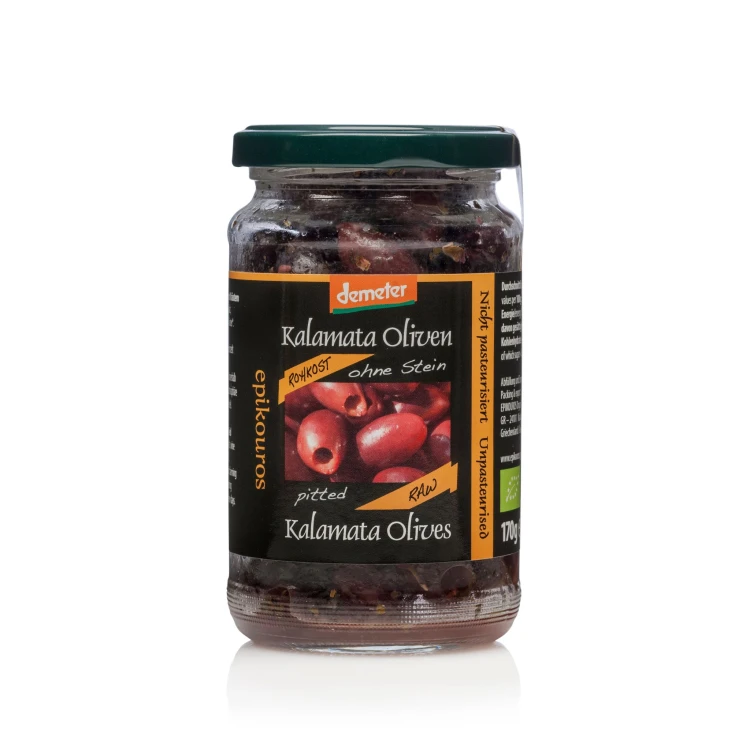 Epikouros oliwki Kalamata drylowane 200g BIO Demeter
