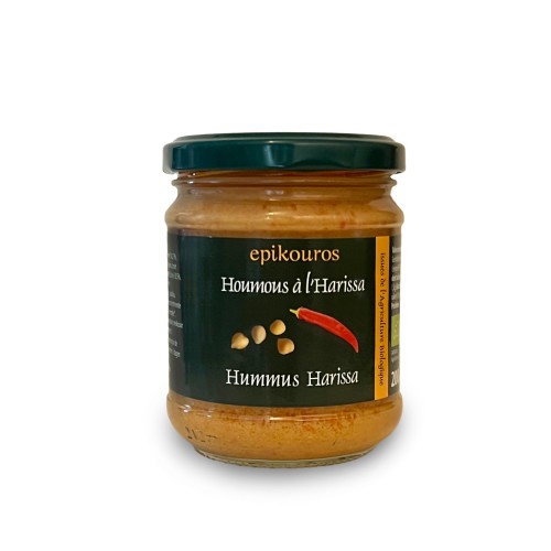 Epikouros  pasta z ciecierzycy (hummus) Harissa 200g BIO