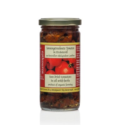 Epikouros  pomidory suszone na słońcu w zalewie z oliwą 235g BIO