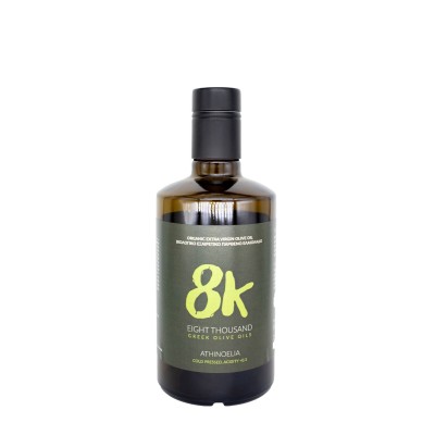 8K oliwa wczesnego zbioru extra virgin ultra premium Athinolia Monovarietal 500ml BIO (NMR: Suma 472 mg/kg, Index D1 255 mg/kg)