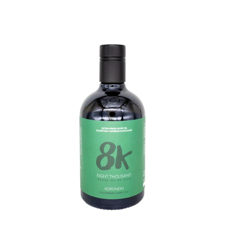 8K oliwa wczesnego zbioru extra virgin ultra premium Koroneiki Monovarietal 500ml