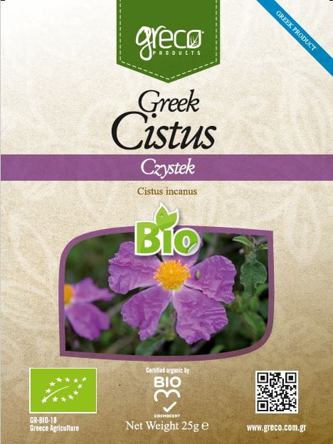 Greco czystek (cistus incannus) 25g BIO – zdjęcie 3