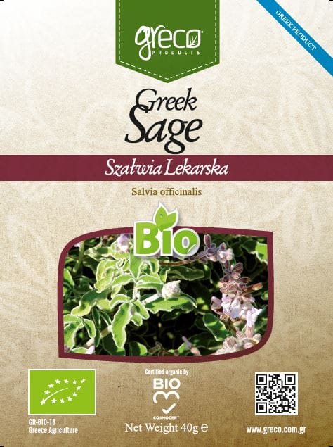 Greco szałwia (salvia officinalis) 40g BIO – zdjęcie 3