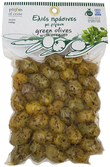 Physis of Crete oliwki niedrylowane zielone z oregano 250g