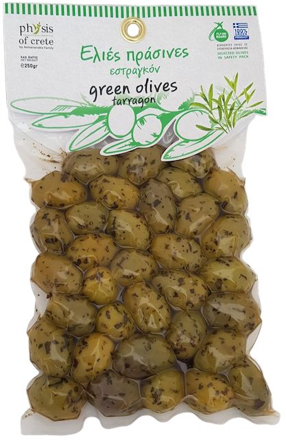 Physis of Crete oliwki niedrylowane zielone z estragonem 250g