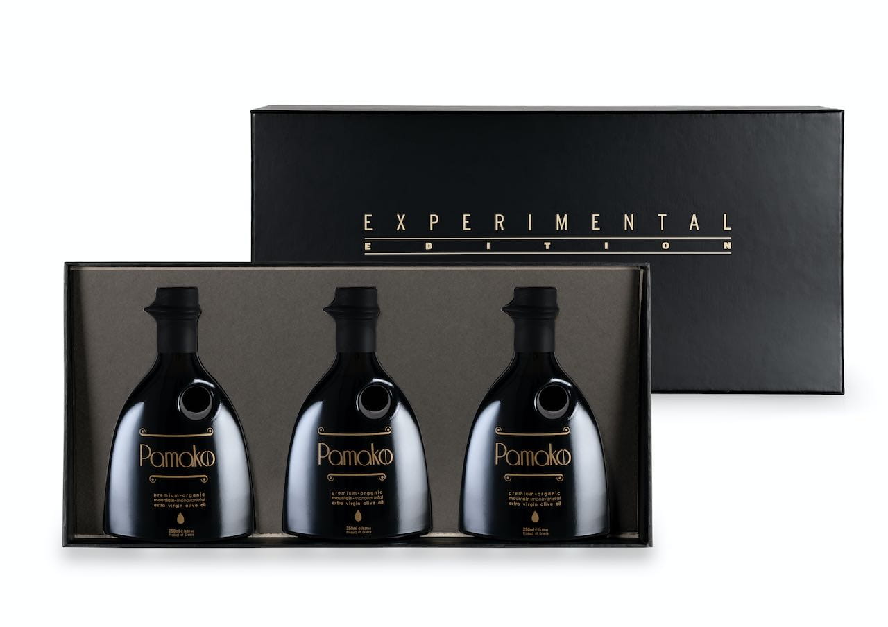 Pamako oliwa wczesnego zbioru extra virgin ultra premium Experimental Edition zestaw 3x250ml BIO