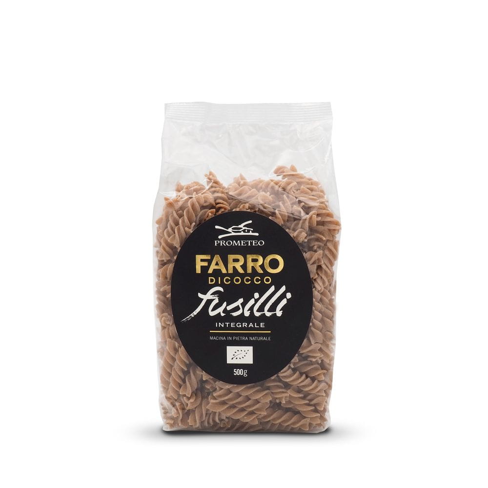 Prometeo makaron pełnoziarnisty z pszenicy płaskurki (emmer) fusilli 500g BIO