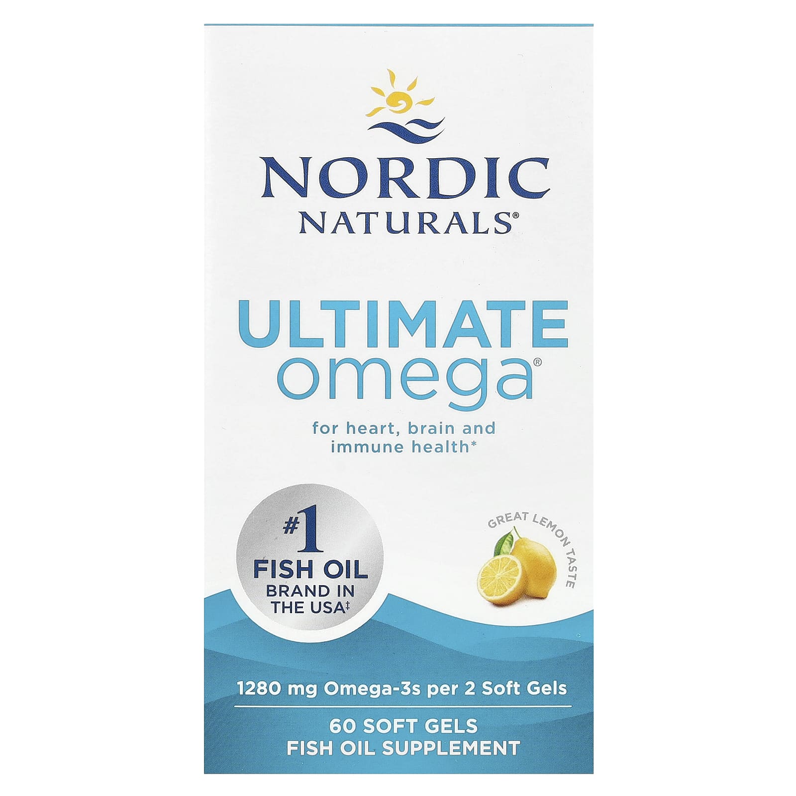 Nordic Naturals Ultimate Omega 1280 mg cytryna 60 kapsułek – zdjęcie 2