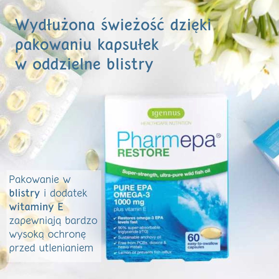 Igennus Pharmepa RESTORE Omega 3 EPA 1000 mg 60 kapsułek – zdjęcie 2