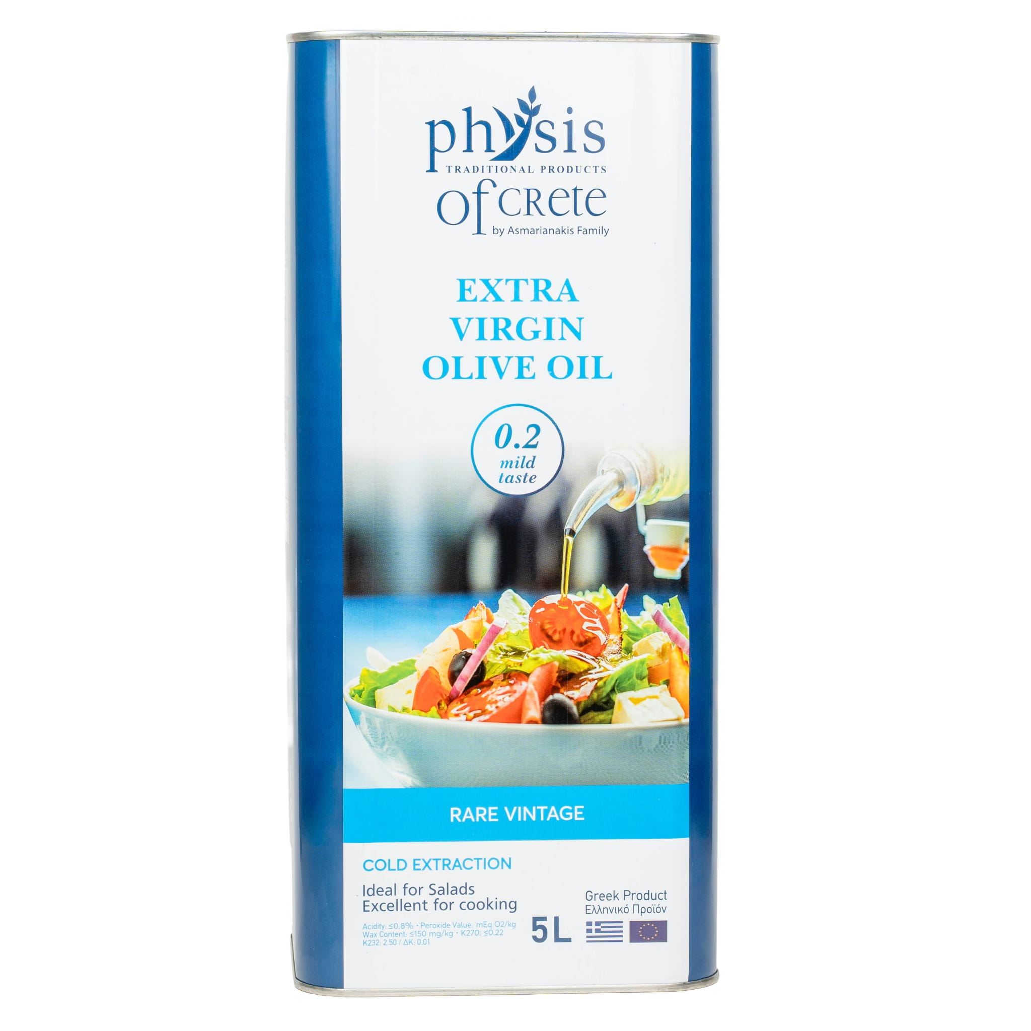 Physis of Crete oliwa extra virgin łagodna do sałatek 5l