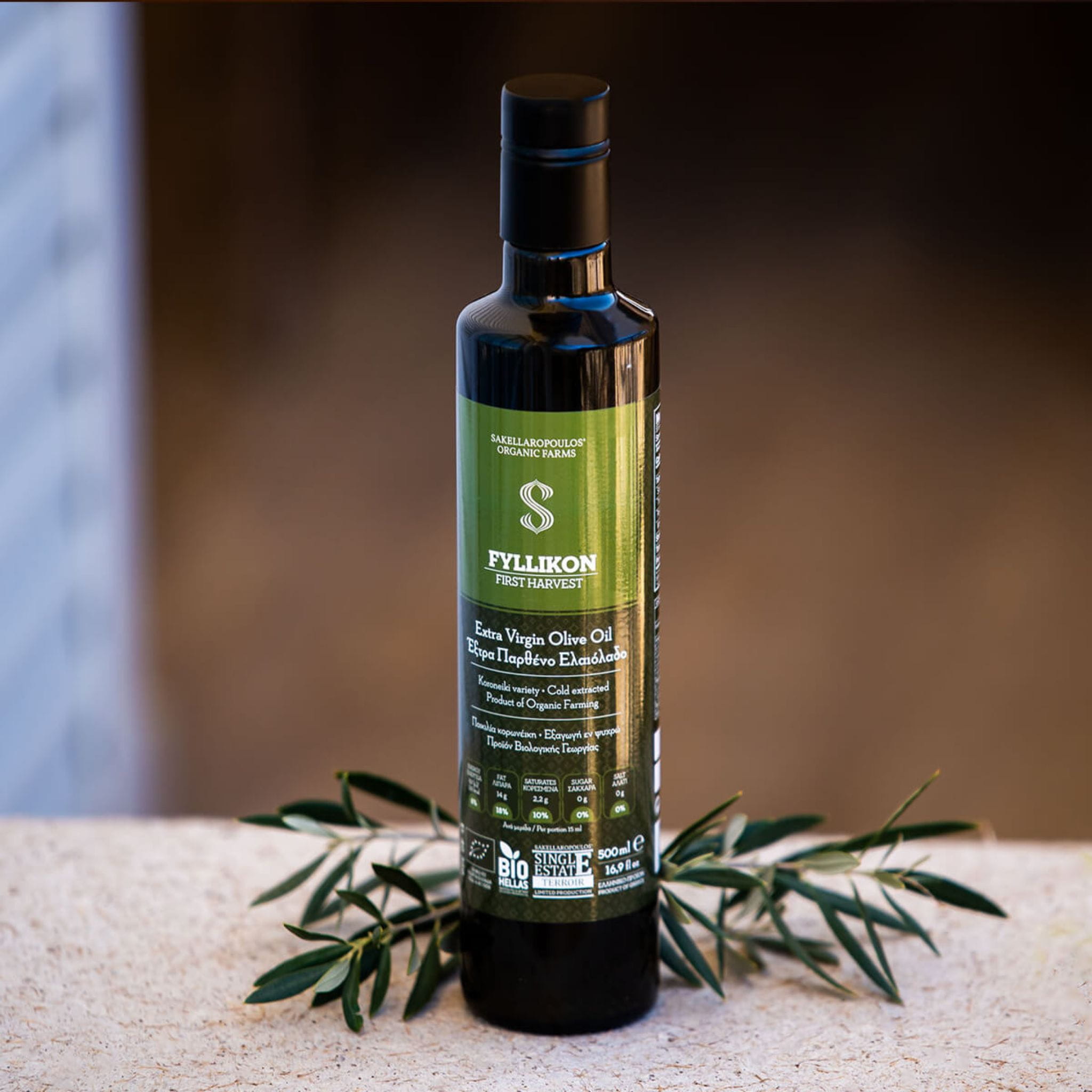 Sakellaropoulos oliwa extra virgin Fyllikon First Harvest 500ml BIO – zdjęcie 6