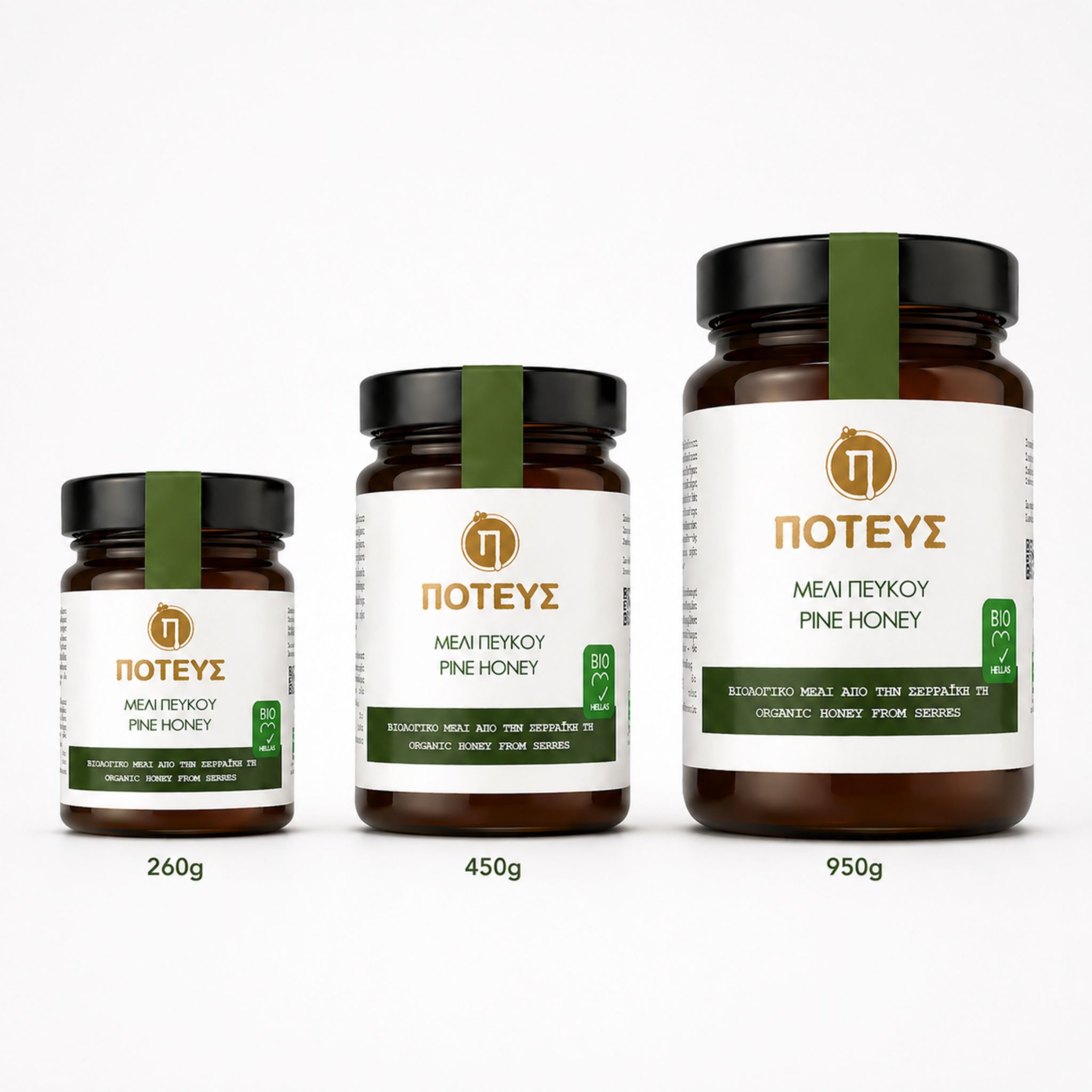 Poteus miód z Serres sosnowy premium 950g BIO