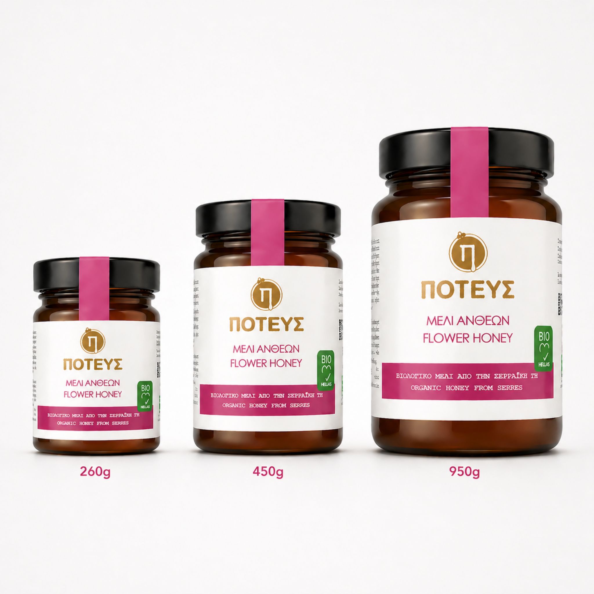 Poteus miód z Serres kwiatowy premium 950g BIO